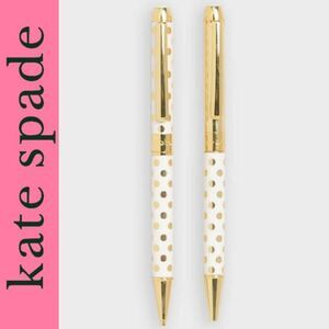 Kate Spade Gold Dot Black Ink Pen & 0.9mm Mechanical Pencil Set